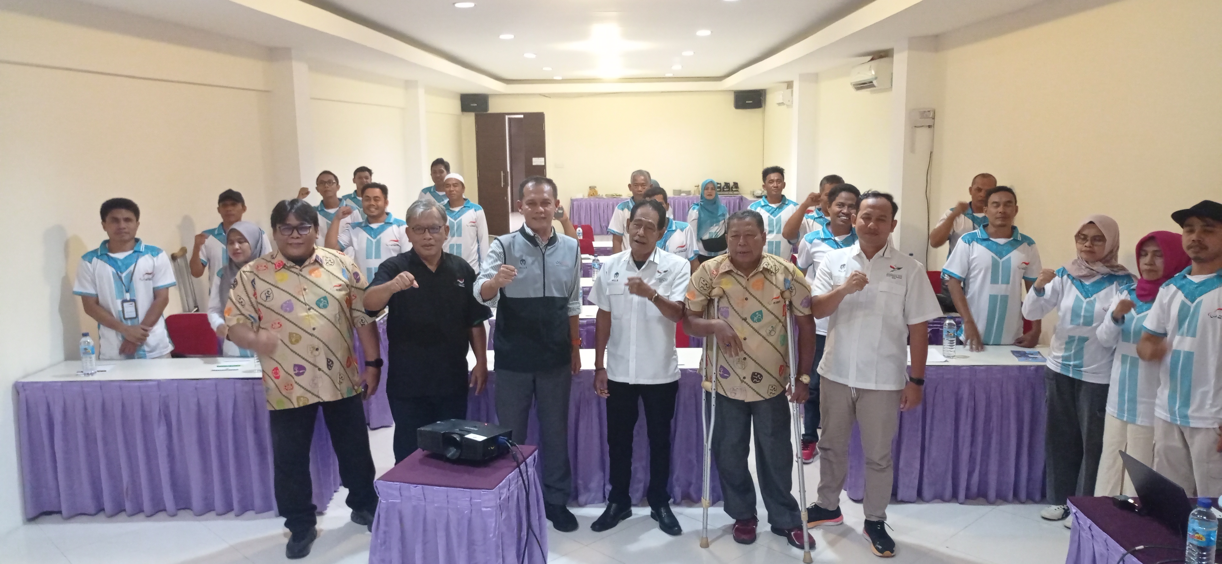 NPC NTB bersama Dispora NTB dan NPCI usai membuka Musorprov NPCI NTB, Sabtu (5/7).