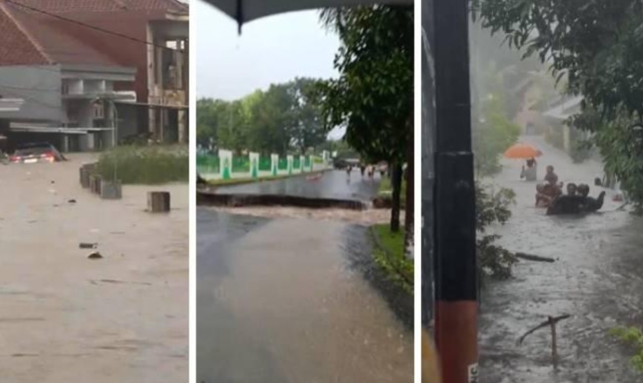 Dampak banjir yang menerjang Mataram dan Lombok Barat