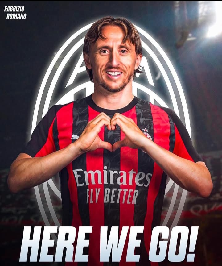 Here we go, Luka Modric resmi ke AC Milan sesuai unggahan pundit kenamaan Fabrizio Romano.