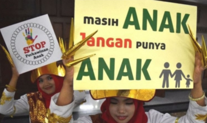 Ilustrasi stop pernikahan dini di Indonesia yang jumlahnya masih mengkhawatirkan.