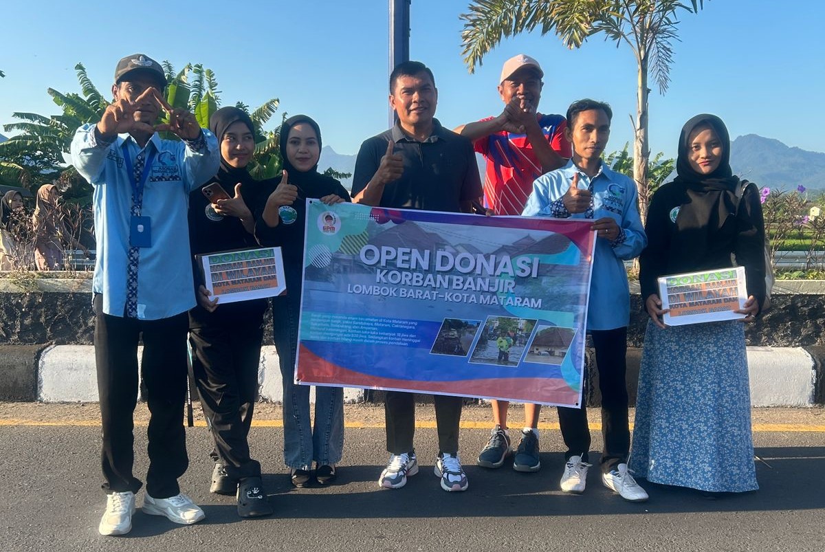 Bentuk kepedulian sesama, asosiasi pedagang asongan lombok utara bantu korban banjir mataram