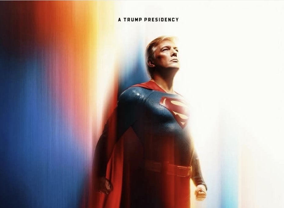 Unggahan Trump Superman itu langsung viral, ditonton 3,6 juta kali dan disukai lebih dari 24 ribu pengguna. (istimewa)