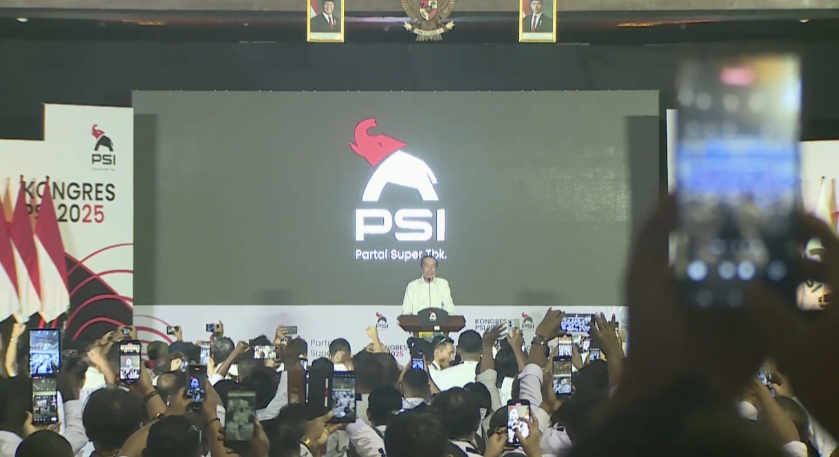 Joko Widodo di Kongres Partai Super Tbk. 2025