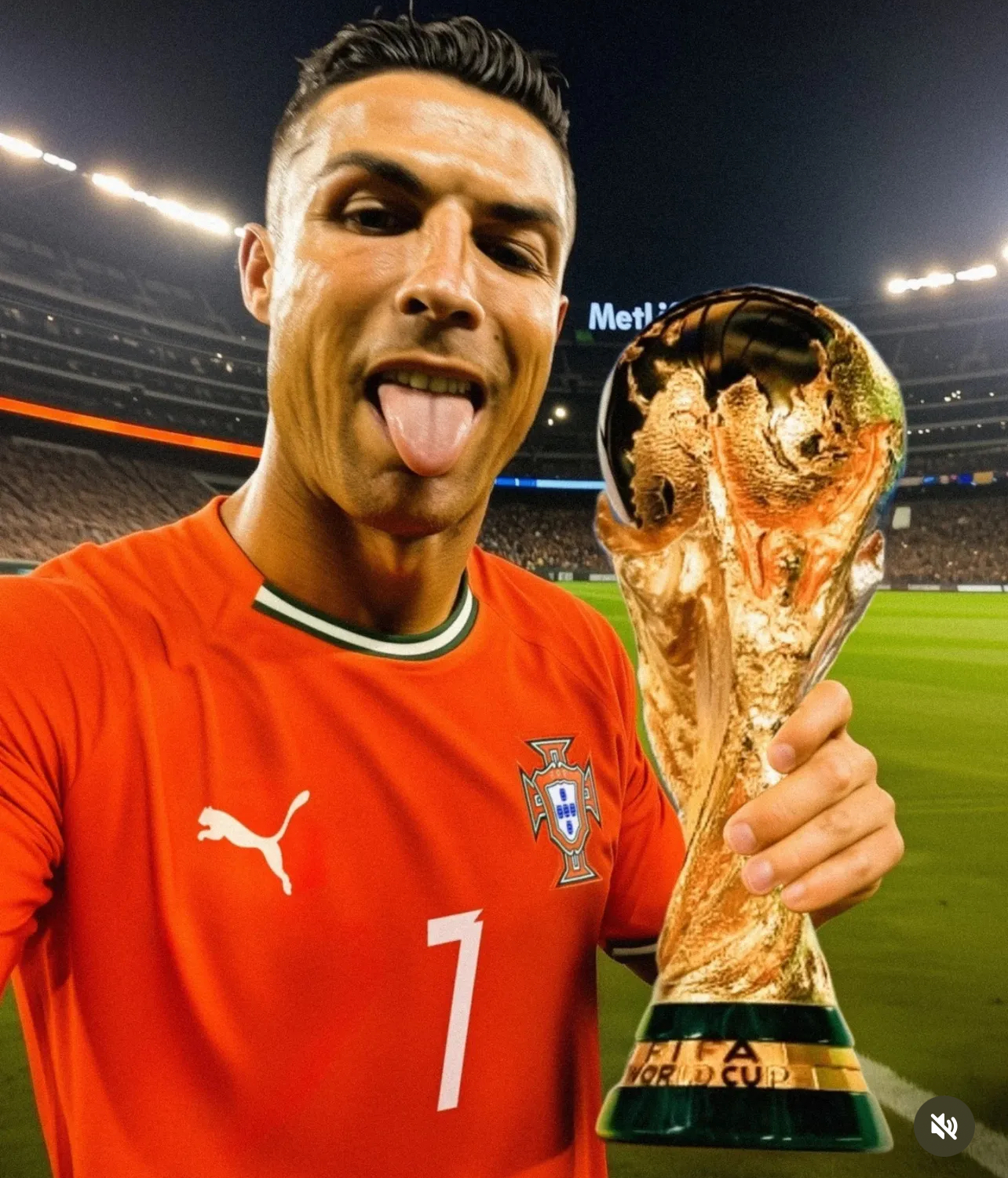 Ilustrasi ronaldo memenangkan piala dunia