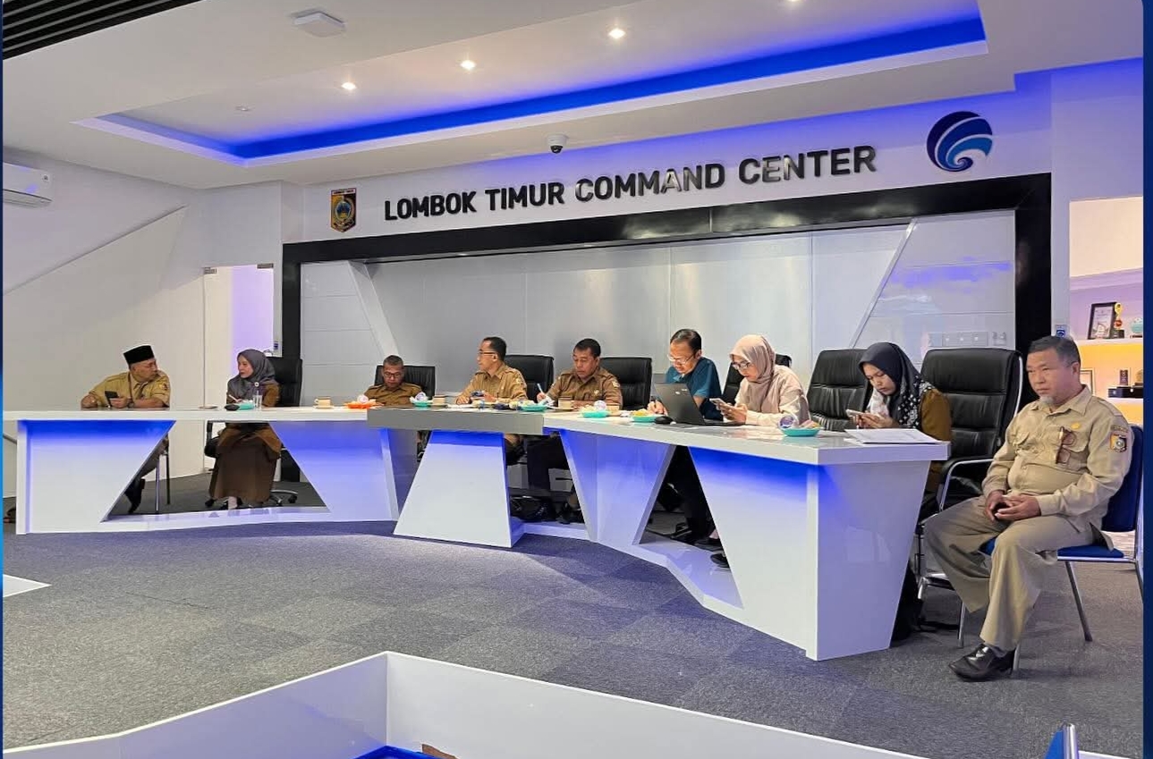 Tim TPID Pemkab Lotim saat mengikuti rakoor bersama Kementerian Dalam Negeri