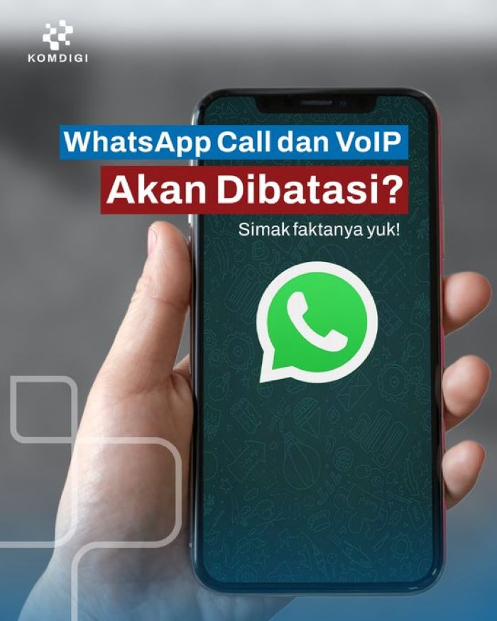 Kominfo godok wacana pembatasan layanan WA demi operator seluler nasional.