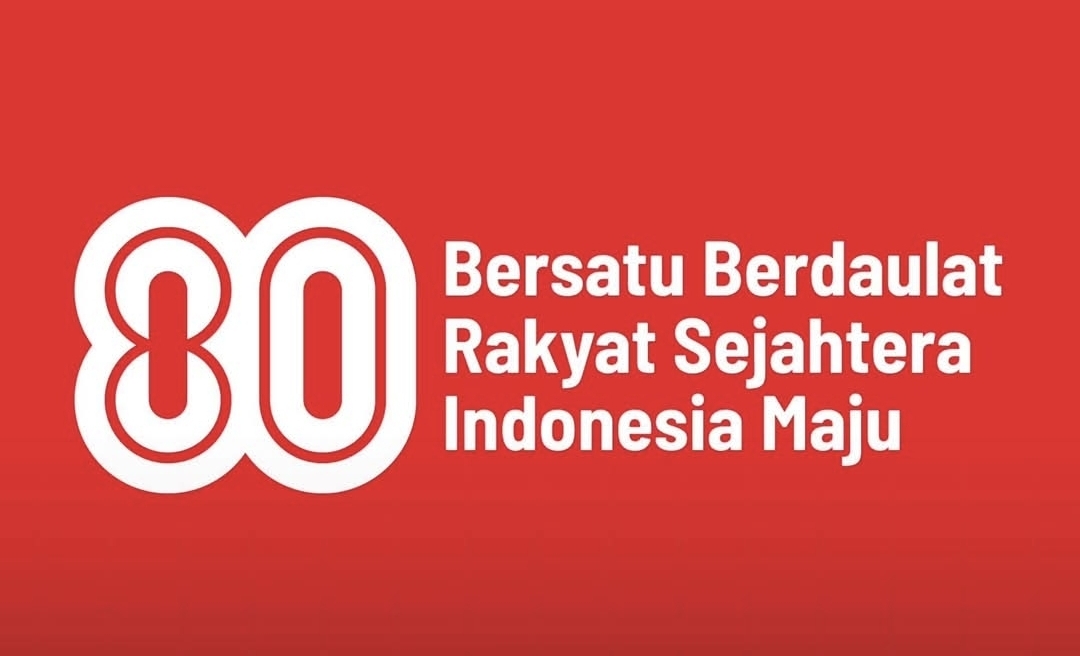 Logo HUT ke 80 RI tahun ini tampil berbeda. Berbentuk angka 8 dan 0 yang membentuk simbol infinity. (istimewa)