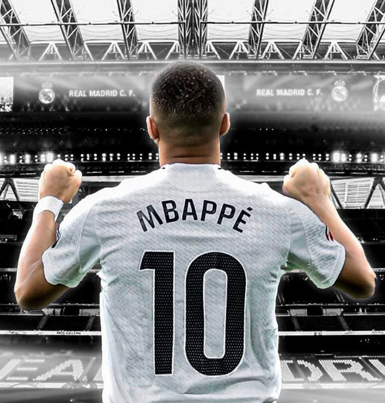 Kylian Mbappe resmi mengenakan jersey nomer 10 Real Madrid. (Ilustrasi instagram tobi.madridista).