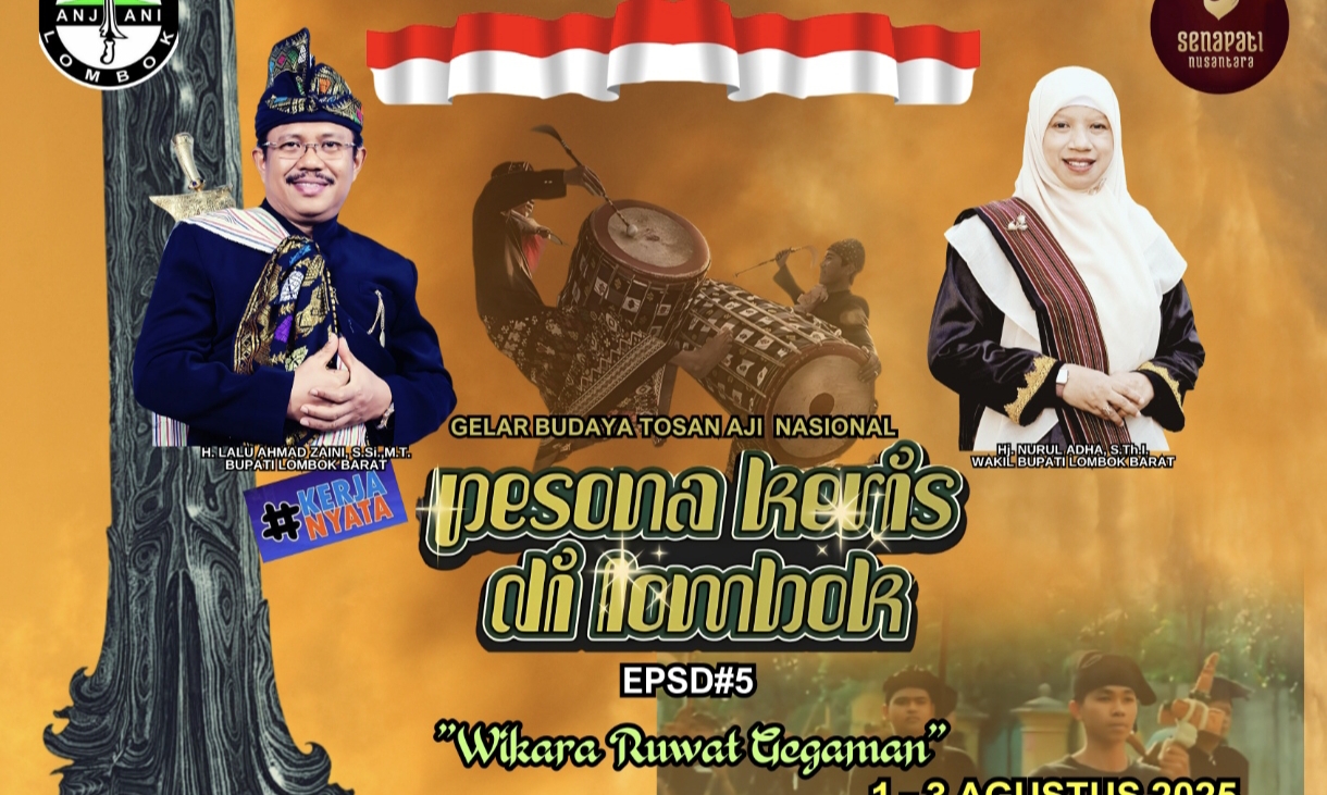 Flyer pameran keris di Senggigi Lombok Barat