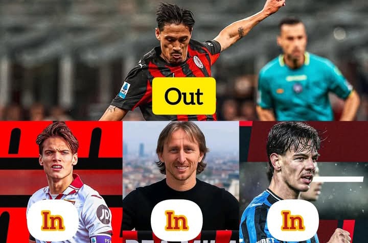 AC Milan baru dengan Tijjani Reijnders out, kemudian Luka Modric, Samuele Ricci, dan Ardon Jashari in.
