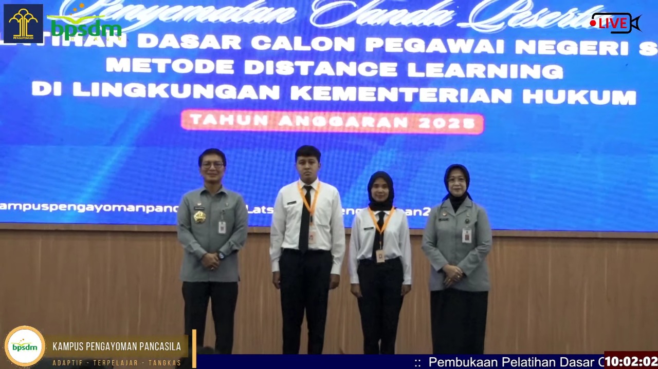 Dibuka langsung oleh Sekjen Kemenkumham, Latsar CPNS 2025 menjadi panggung awal bagi generasi muda ASN Kemenkum NTB untuk menunjukkan komitmen pelayanan publik.