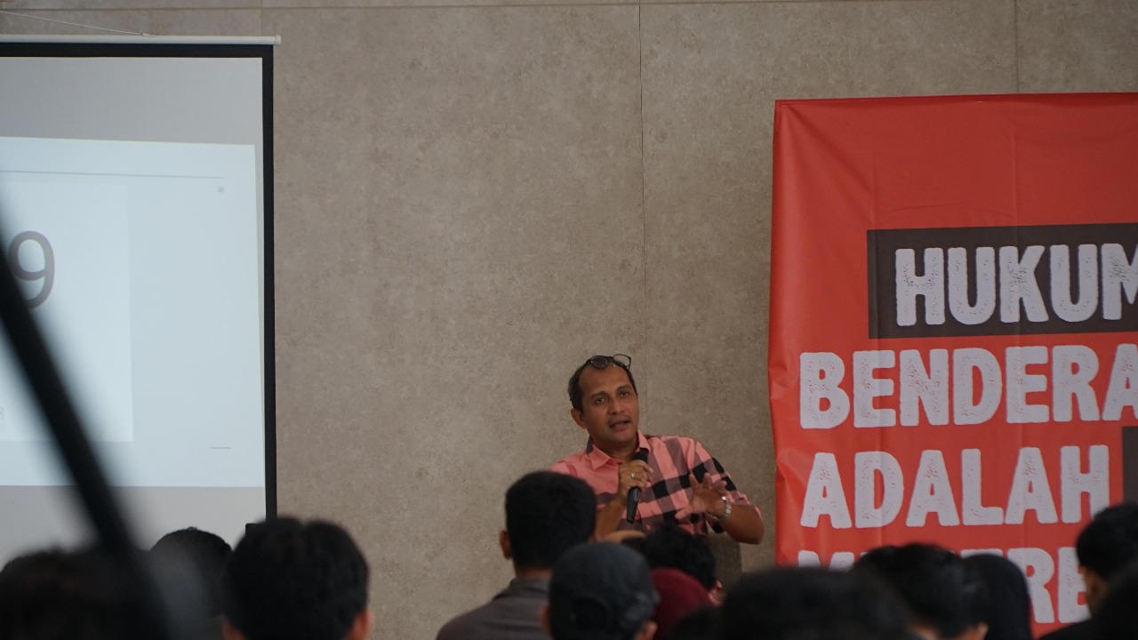 (Wamenkum Edward O. S. Hiariej, menghadiri diskusi dan debat terbuka RUU tentang Kitab Undang-Undang Hukum Acara Pidana (RUU KUHAP), Sabtu (9/8).