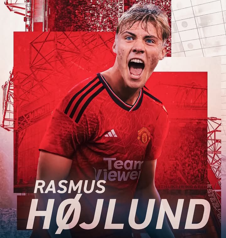 Rasmus Hojlund, striker Manchester United yang terus dikaitkan dengan AC Milan.