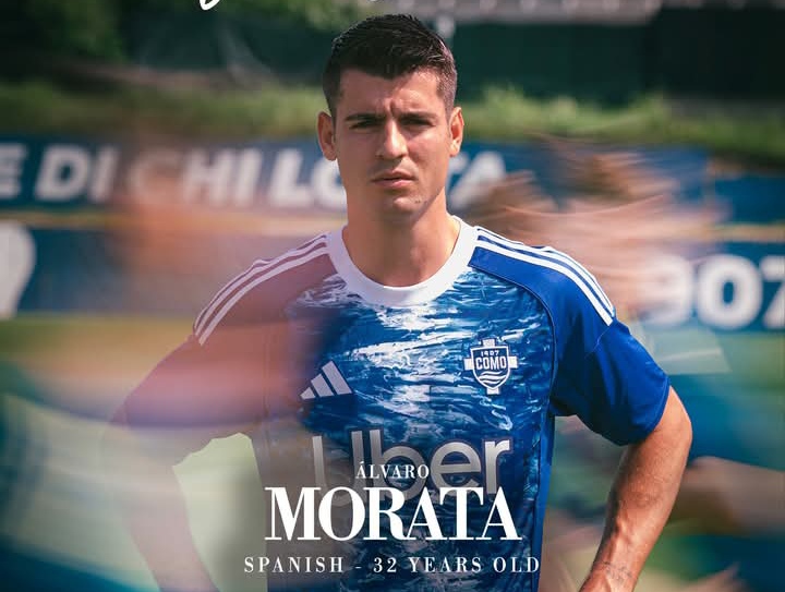 Alvaro Morata, striker AC Milan yang sempat dipinjamkan ke Galatasaray, kini berlabuh di Como.