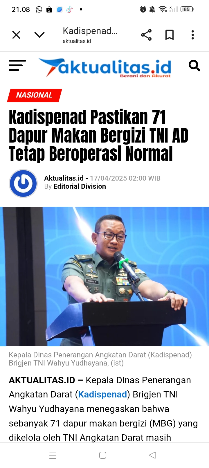 Kepala Dinas Penerangan TNI AD (Kadispenad) Brigjen TNI Wahyu Yudhayana menyebutkan motif kematian Prada Lucky karena pembinaan dan para seniornya menghajarMenggunakan tangan tanpa alat.