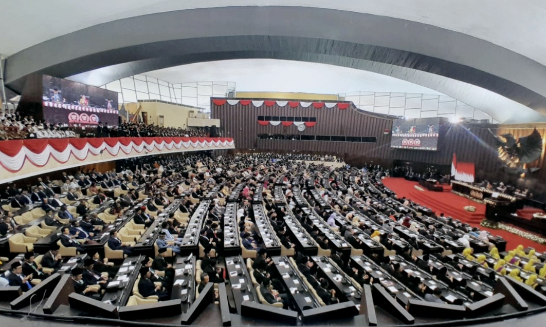 Suasana Sidang Tahunan MPR RI 2025, Jumat (15/8).