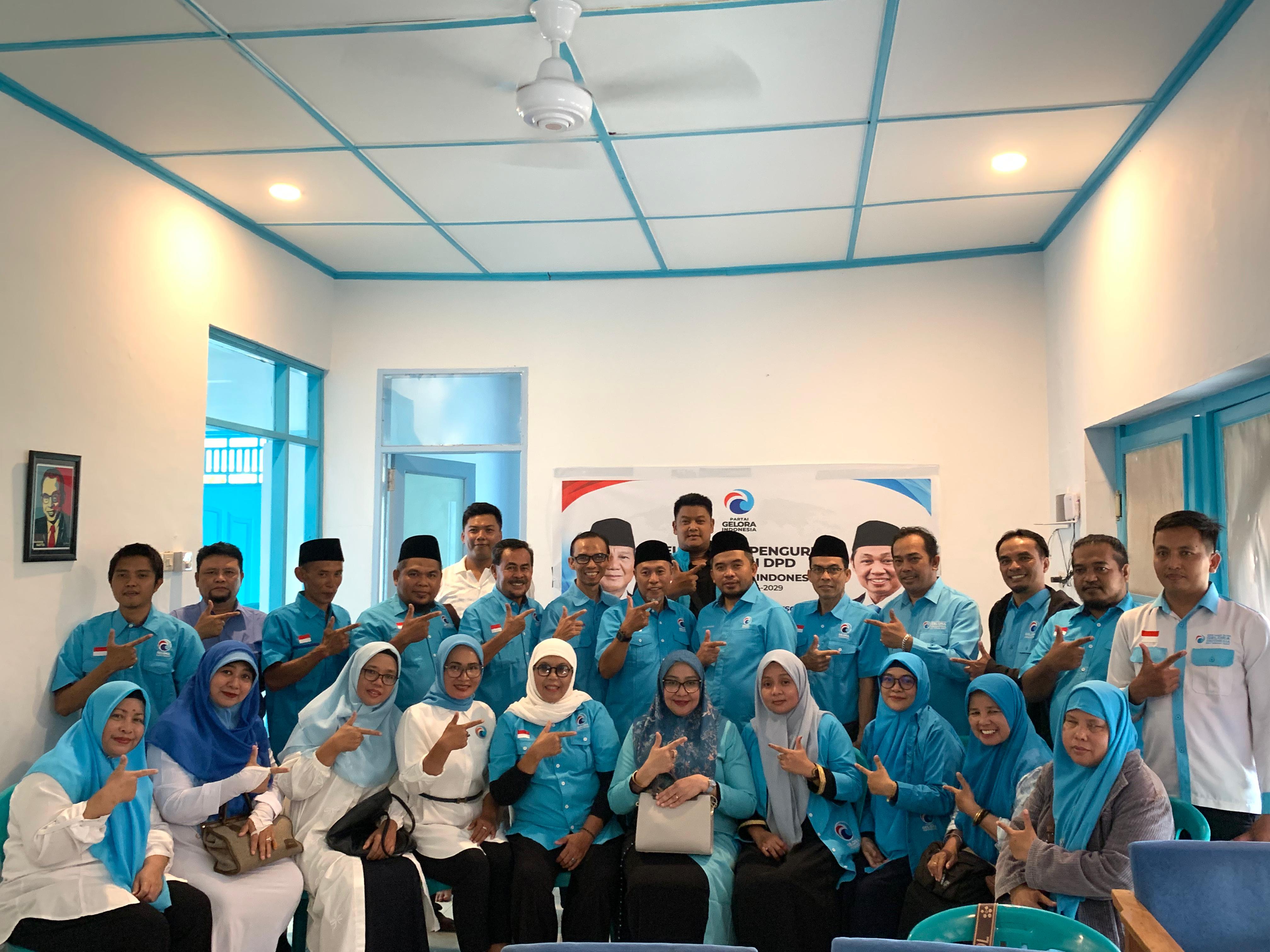 Pelantikan pengurus DPW Gelora NTB dilakukan secara daring, Sabtu sore (23/8).