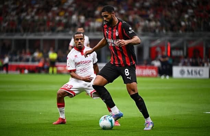 Ruben Loftus-Cheek saat laga AC Milan kontra Cremonese.