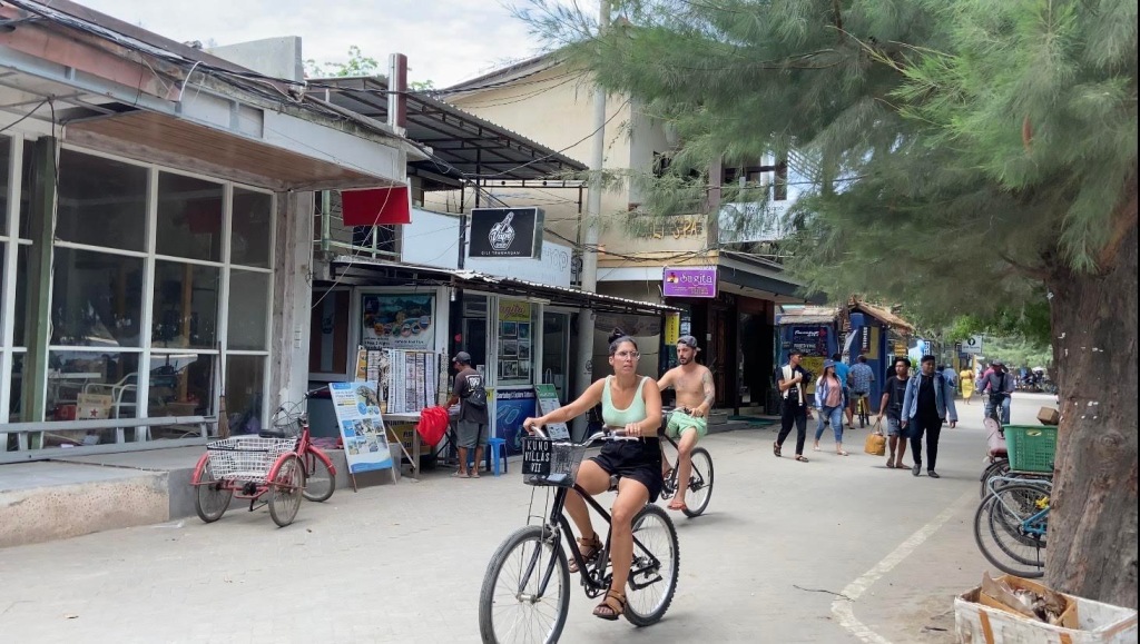 ANGGARAN SUDAH SIAP: Suasana di Gili Air. Pada tahun ini Pemda akan membangun jalan lingkungan di Gili Air dan Gili Meno