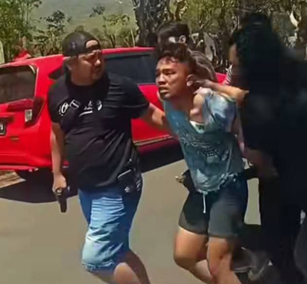 Bripda Alvian Sinaga ditangkap tim gabungan di Dompu, Sabtu (23/8).
