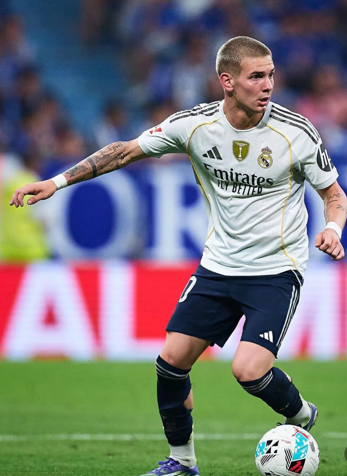 Franco Mastantuono saat debut bersama Real Madrid melawan Oviedo.