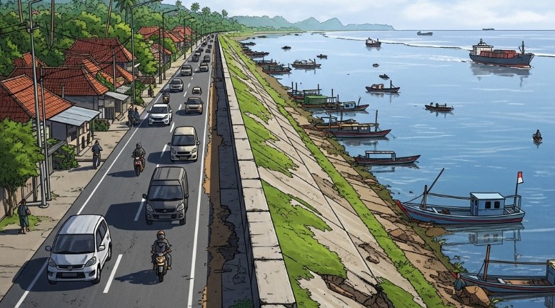 Ilustrasi. Pemerintah Bentuk Badan Otorita Pantai Utara Jawa,&nbsp;Pendana Investor Tanggul Laut Raksasa Bisa Berasal dari Dalam maupun Luar Negeri