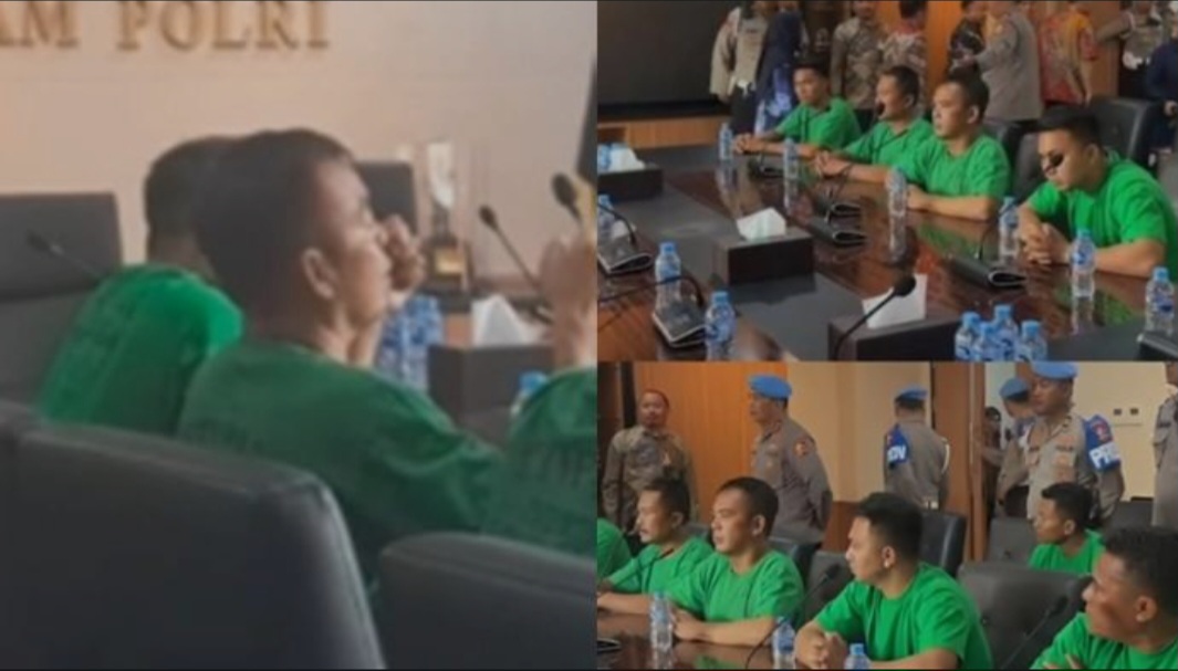 Sosok 7 anggota brimob yang menabrak ojol