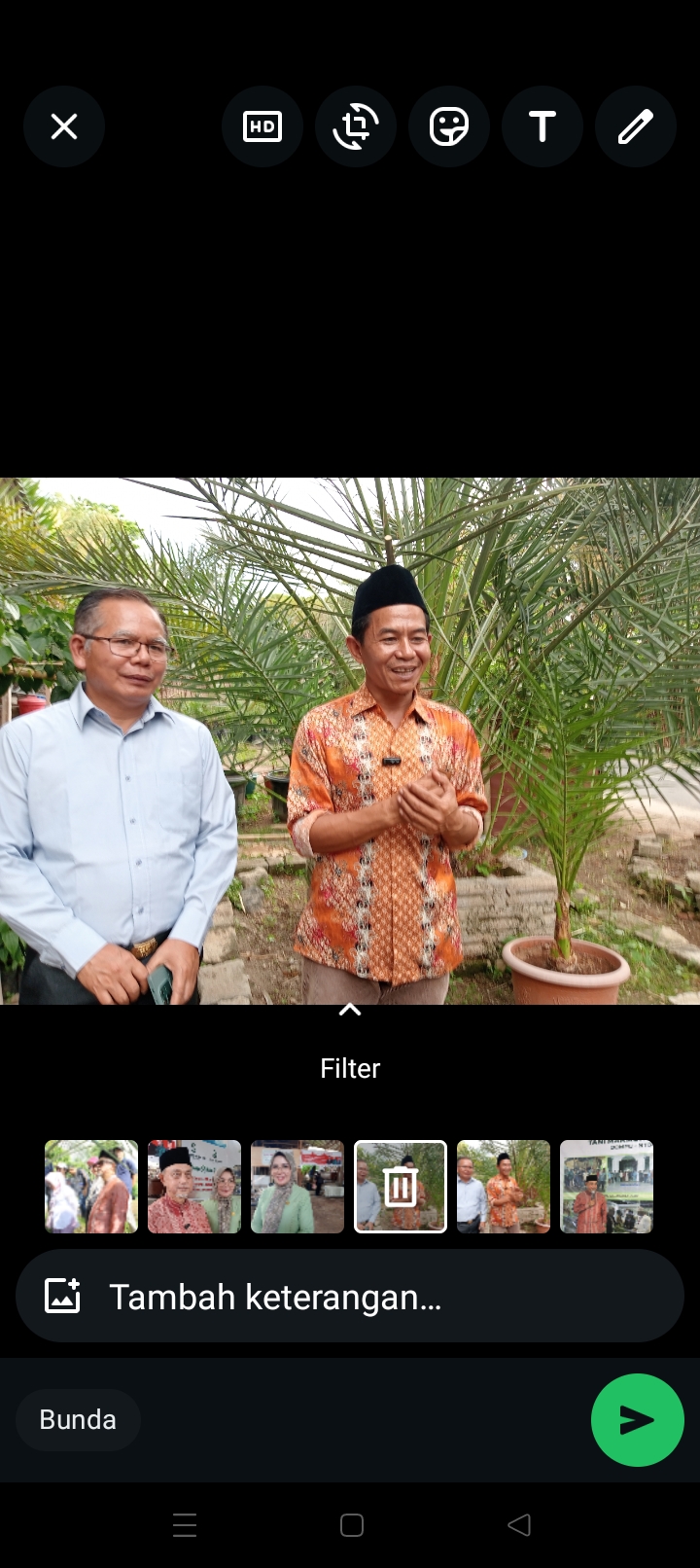 Kepala Badan Riset dan Inovasi Daerah (Brida) NTB, I Gede Putu Aryadi bersama Direktur PT Ukhuwah Datu Nusantara Lombok Utara Suharman, Q.H.Sos.I.