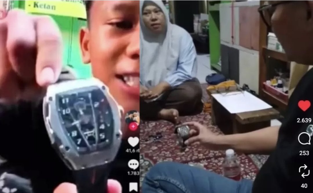 Sosok ibu sederhana yang mengembalikan jam tangan mewah Richard Mille milik Ahmad Sahroni senilai Rp 11,7 miliar. (istimewa)