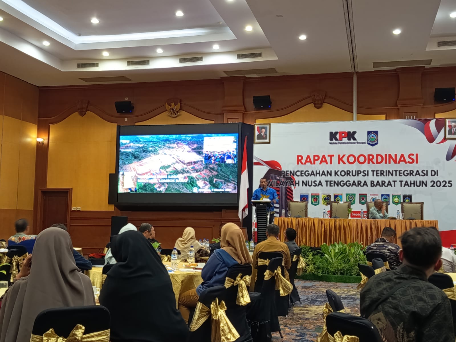 JANGAN SELEWENGKAN ANGGARAN: Suasana rapat koordinasi pencegahan korupsi terintegrasi Provinsi NTB tahun 2025 di Mataram, Senin (1/9),