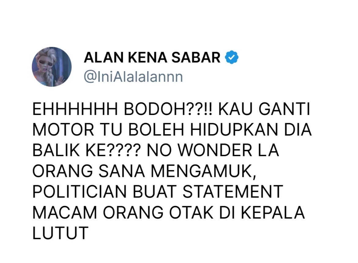 Komentar netizen Malaysia terkait bantuan motor dari Puan Maharani  bagi keluarga Affan