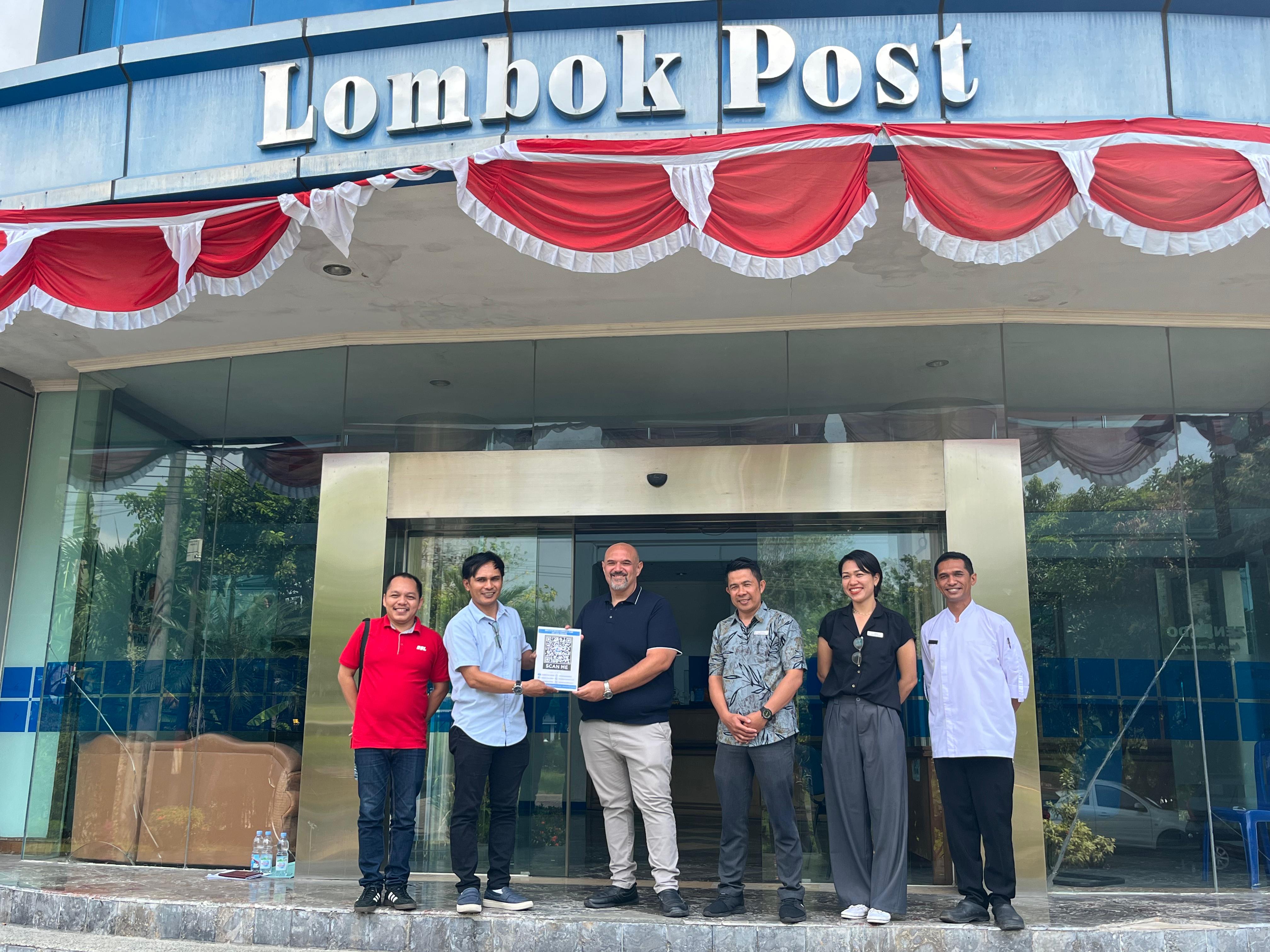 SIAP KOLABORASI: Manajemen Qunci Villas berkunjung ke Graha Pena Lombok kantor harian Lombok Post, Selasa (2/9).