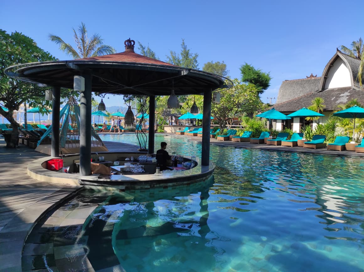 Suasana salah satu sudut hotel di Gili Trawangan, Lombok Utara, beberapa waktu lalu.