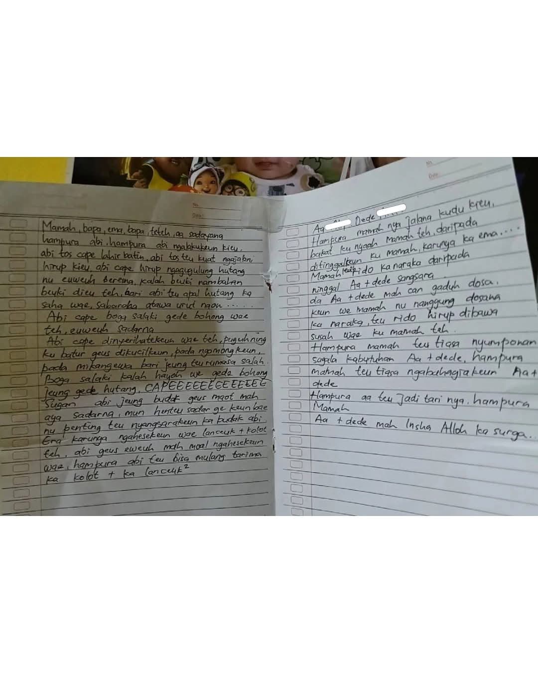 Surat wasiat ungkap alasan ibu di Bandung akhiri hidup bersama dua anaknya.