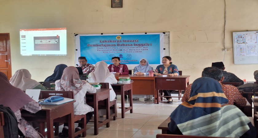 Guru MAN Lobar saat mengikuti lokakarya inovasi pembelajaran bahasa Inggris berbasis CEFR di madrasah setempat, Sabtu lalu (6/9).