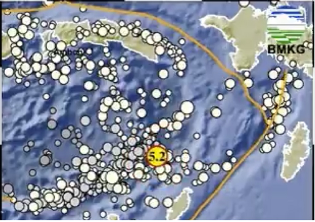 Gempa M 5,2 Guncang Tanimbar Jelang Gerhana Bulan Total