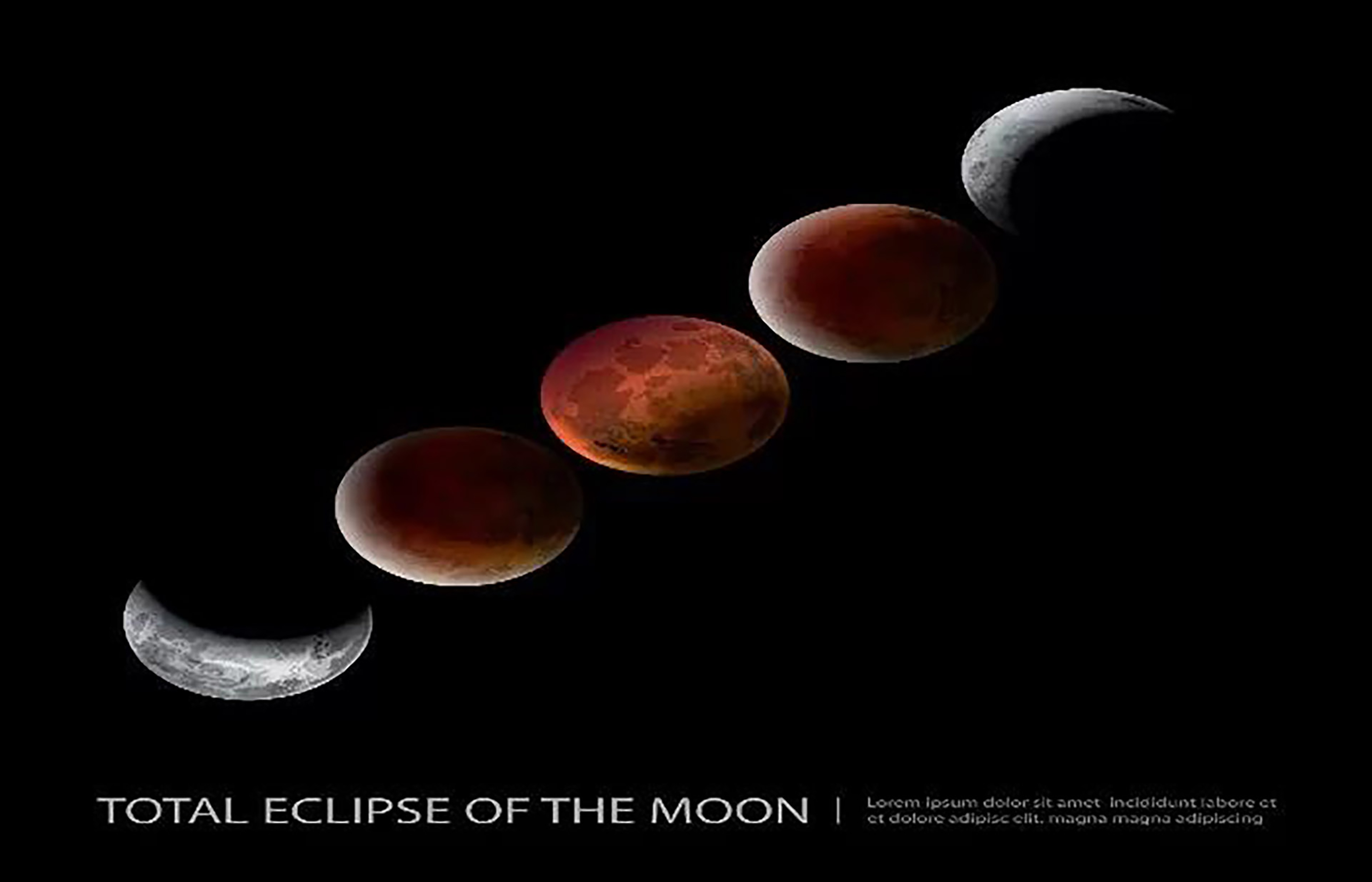 Ilustrasi gerhana bulan merah pada tanggal 8 September (FReepik)