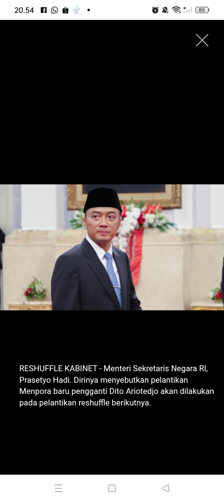 Rumor soal lengsernya Sri Mulyani dari jabatan Menteri Keuangan karena alasan mengundurkan diri dibantah Mensesneg, bukan mundur tapi dicopot.