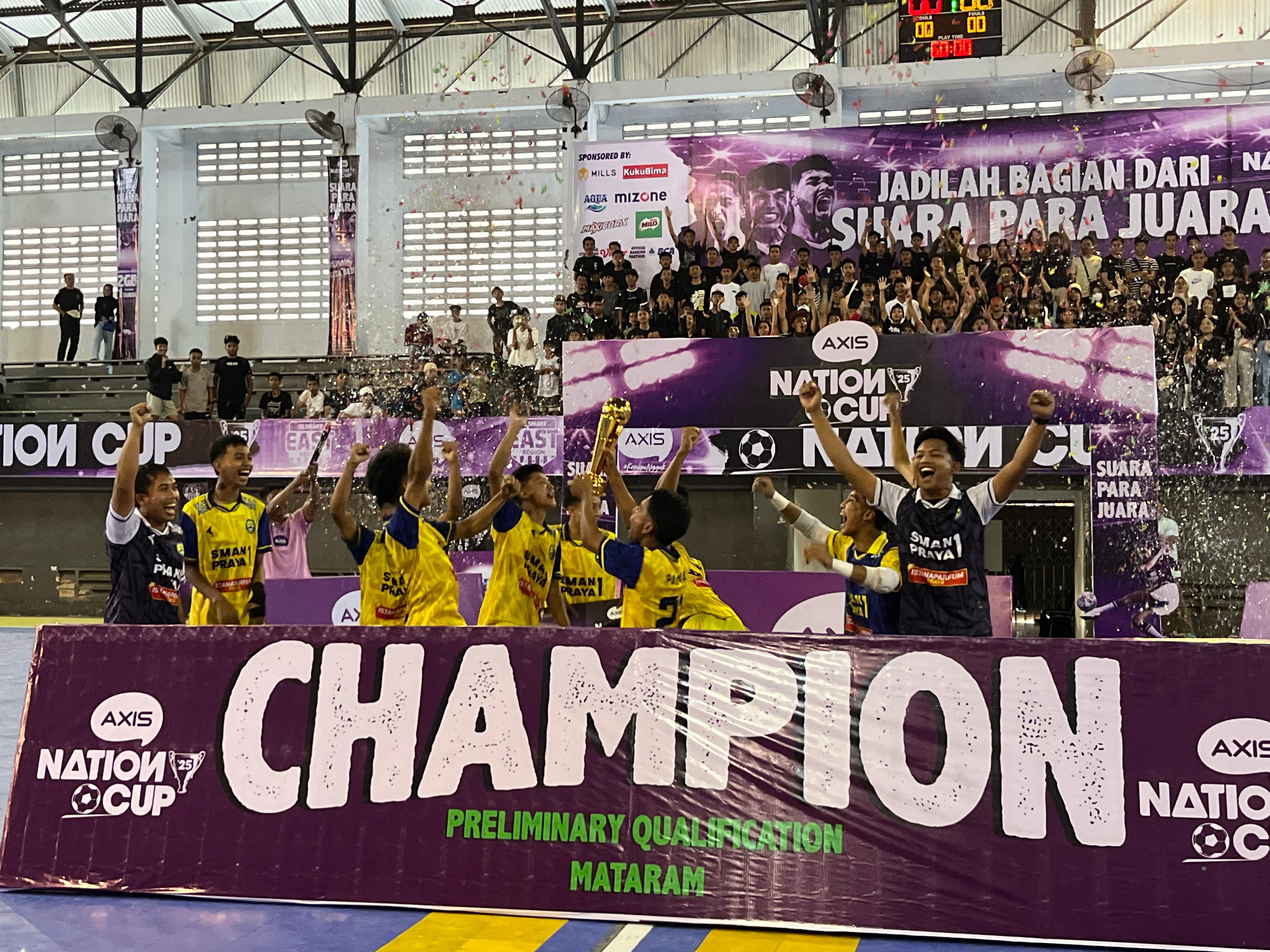 Tim futsal SMAN 1 Praya, juara turnamen ANC 2025 Region NTB, Minggu (7/9).