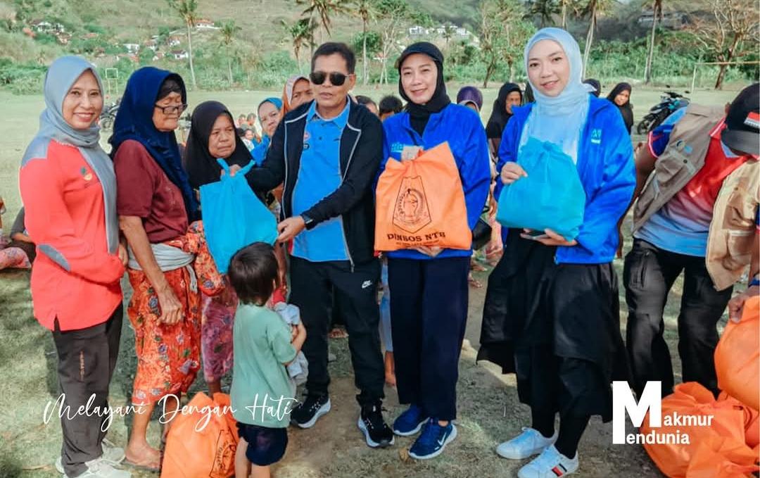 Pemprov NTB bersama Pocari Sweat menggelar kegiatan bhakti sosial pembagian sembako di Dusun Kuta 2, Desa Kuta, Kecamatan Pujut, Kabupaten Lombok Tengah, pada Jumat (12/9).
