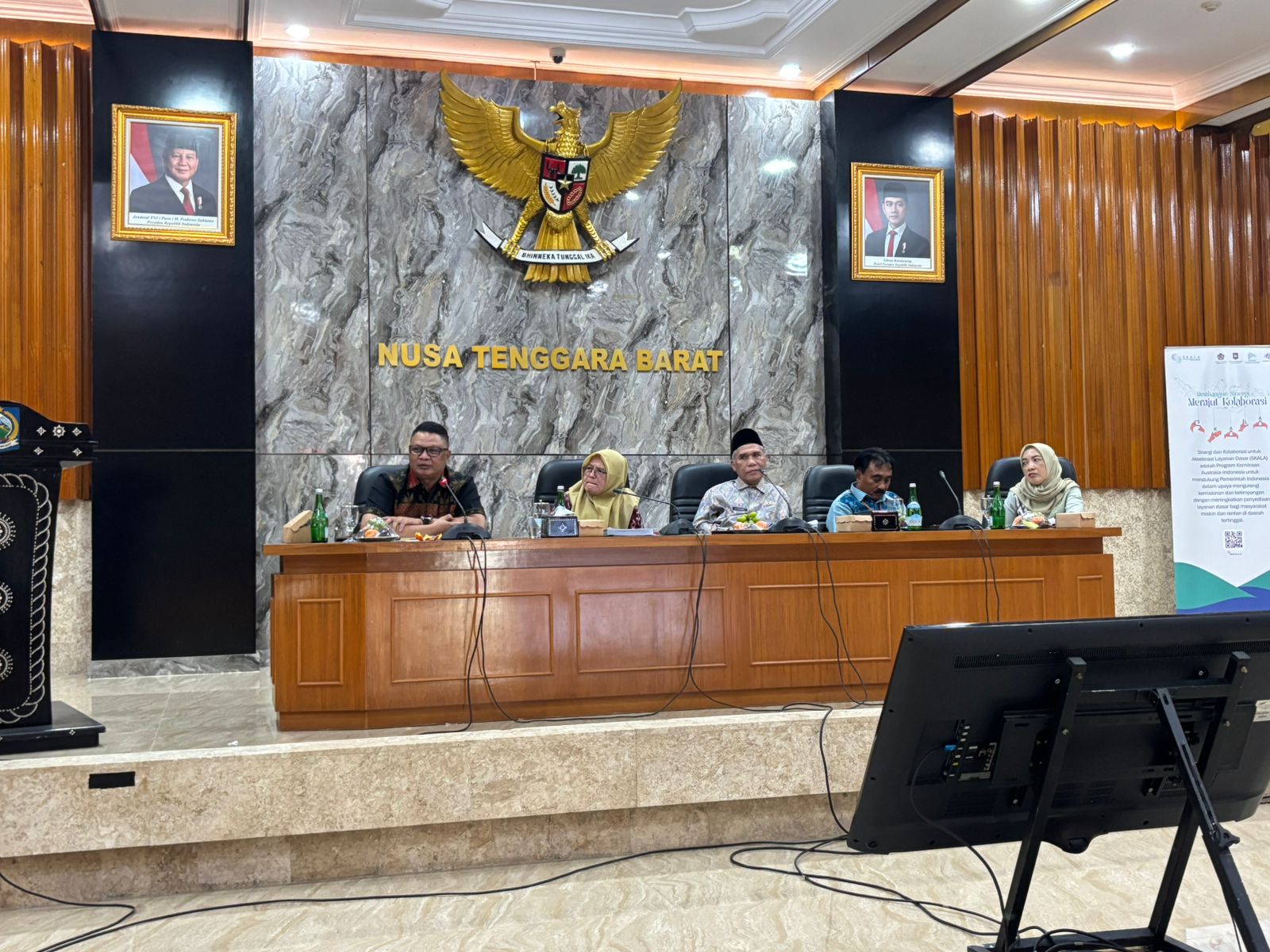 Temu media peluncuran Buku Metadata NTB Satu Data Tahun 2025, di gedung Sangkareang, Kantor Gubernur NTB, Kamis (11/9).