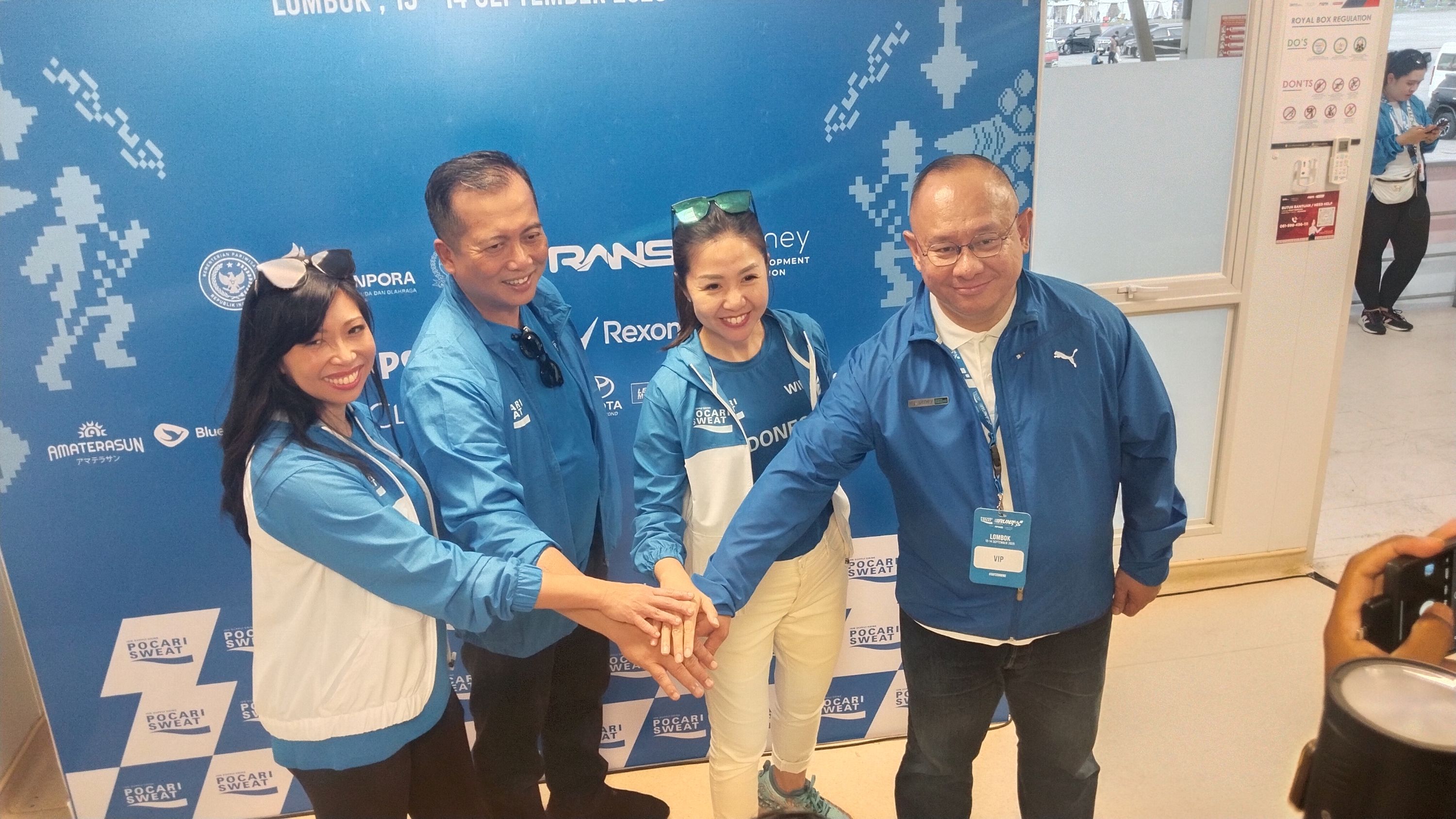 Direktur Utama InJourney Maya Watono, Gubernur NTB Lalu Muhammad Iqbal, Marketing Director PT Amerta Indah Otsuka Puspita Winawati dan Direktur Operasi ITDC Troy Reza Warokka gelar konferensi pers