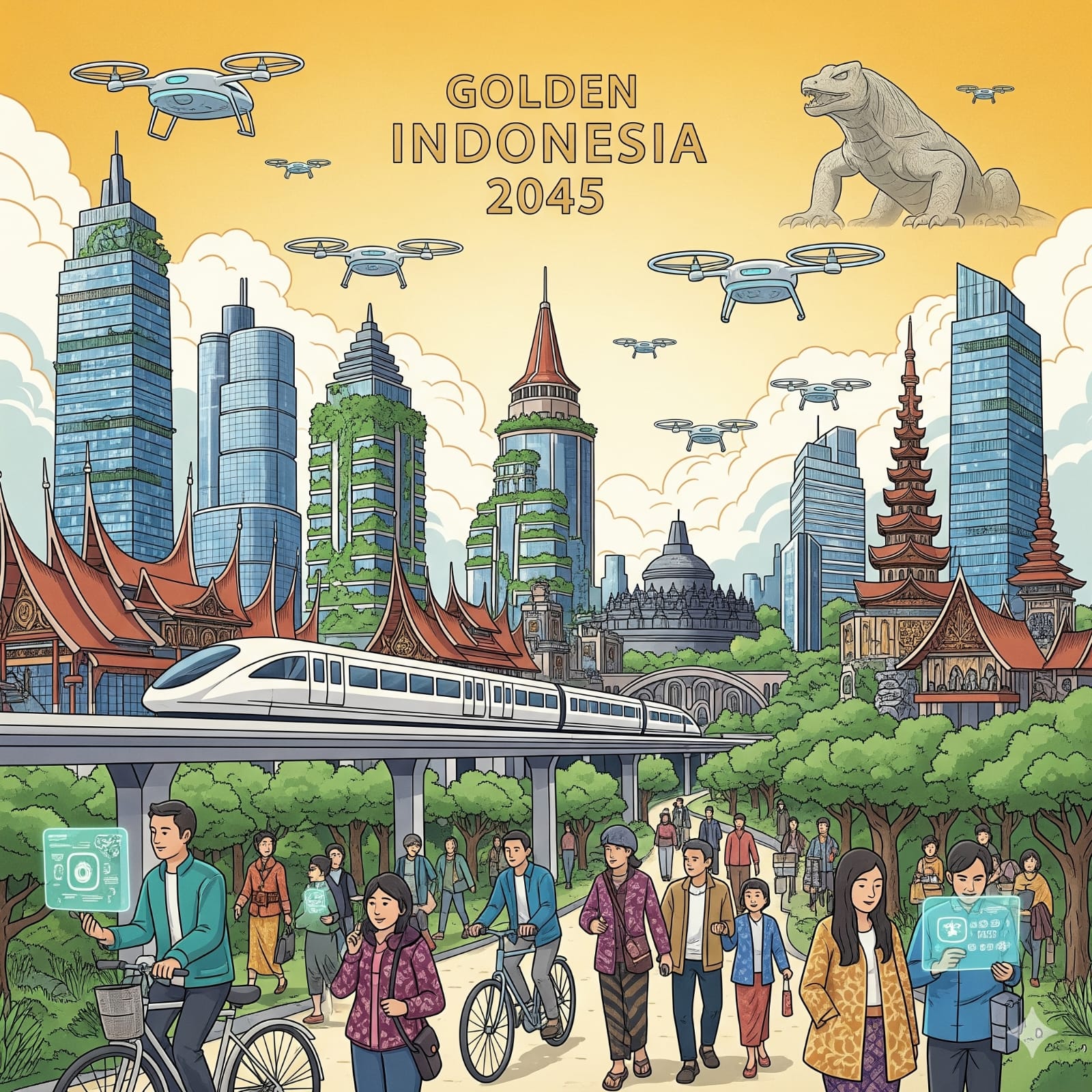 Indonesia Emas 2045 menjadi diskursus dalam upaya memanfaatkan bonus demografi dengan target menjadi salah satu kekuatan ekonomi dunia. Namun dalam mewujudkannya, pada dekade terakhir tantangan.