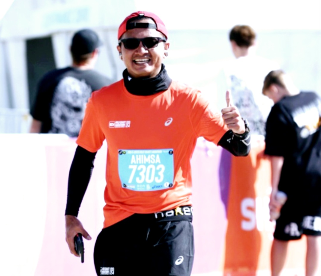 dr Aulia Ahimsa Martawiguna, M.Biomed., Sp.B., FinaCS saat mengikuti event bertajuk full marathon di Gold Coast, Queensland, Australia, Juni 2024 lalu.