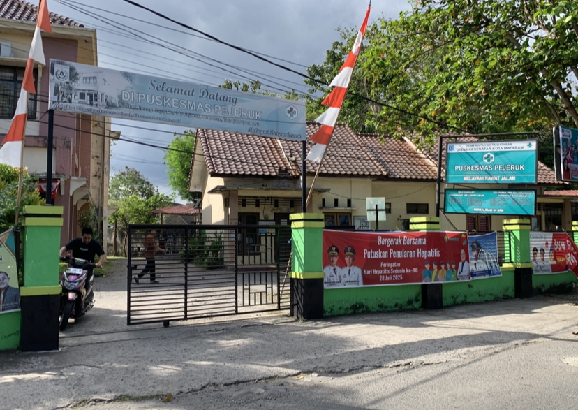 Puskesmas Pejeruk yang akan direnovasi oleh Dinas Kesehatan Mataram.