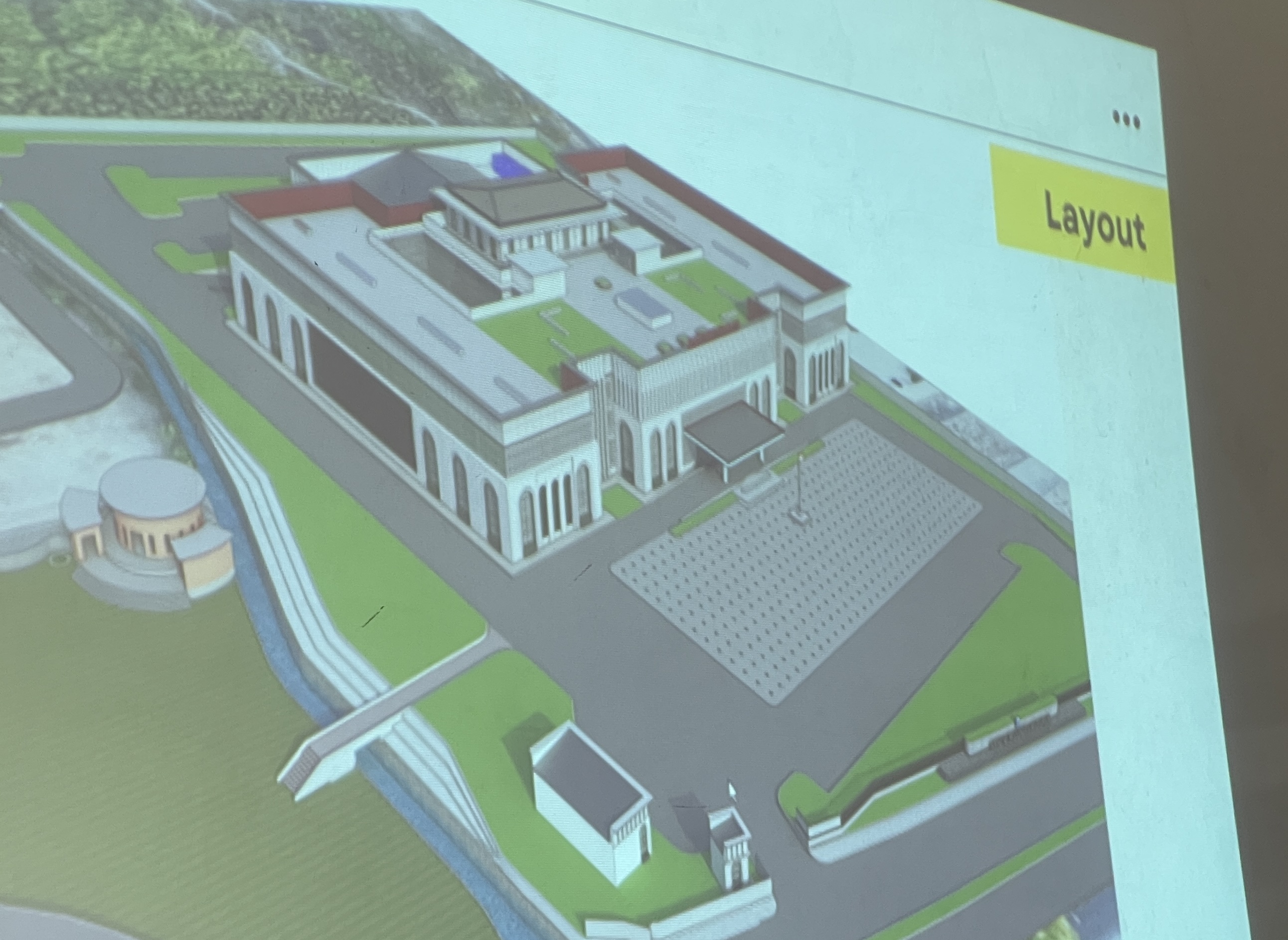 Tampilan gambar 3D Kantor Wali Kota Mataram.