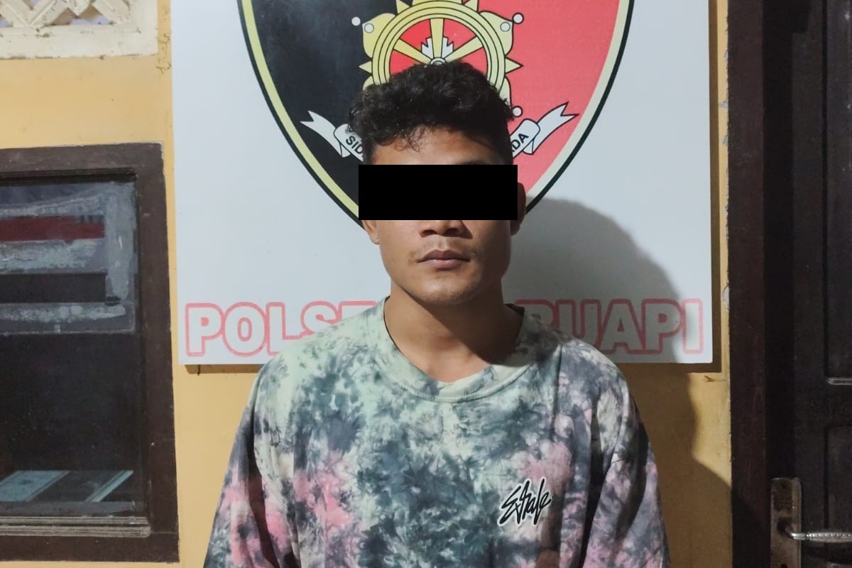 DITANGKAP: Pencuri motor asal Kota Mataram inisial RAF, 22 tahun ditangkap tim gabungan Unit Reskrim Polsek Labuapi dan Sat Reskrim Polres Lombok Barat.
