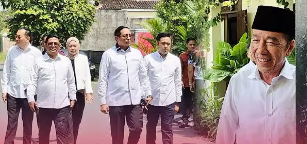 Momen kedatangan Komisaris Pertamina Hasan Nasbi ke kediaman Presiden ke 7 Joko Widodo.