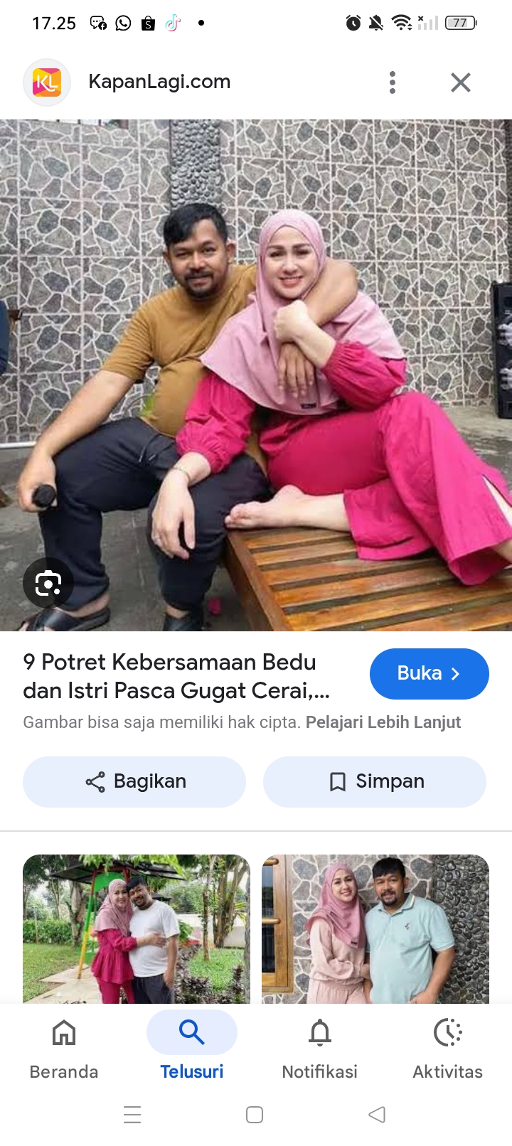 Kisah cinta komedian Bedu dan istrinya Irma Kartika Anggraeni akhirnya kandas setelah perjalanan pernikahan selama 15 tahun dan dikaruniai tiga orang anak.
