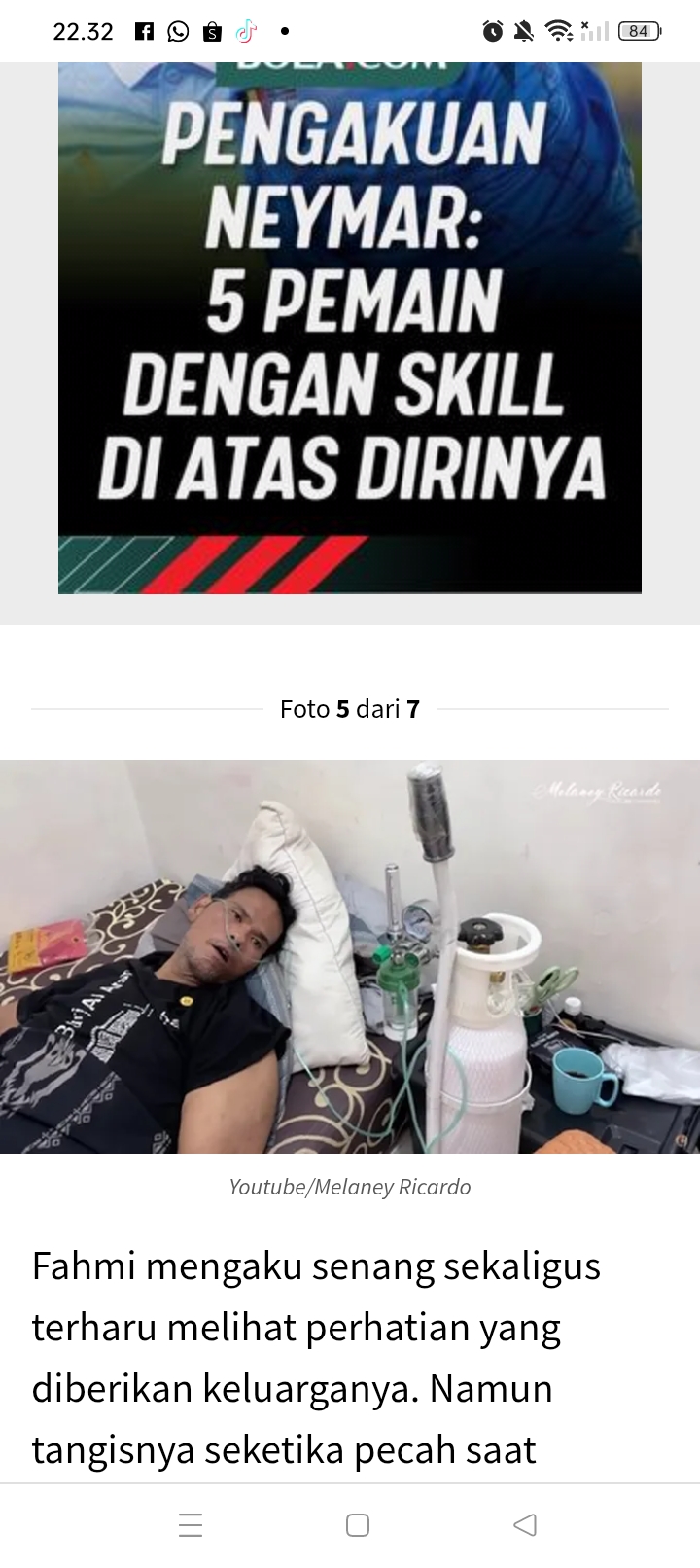 Kesehatan Fahmi Bo dikabarkan kian menurun dan memprihatinkan karena mengidap komplikasi penyakit.